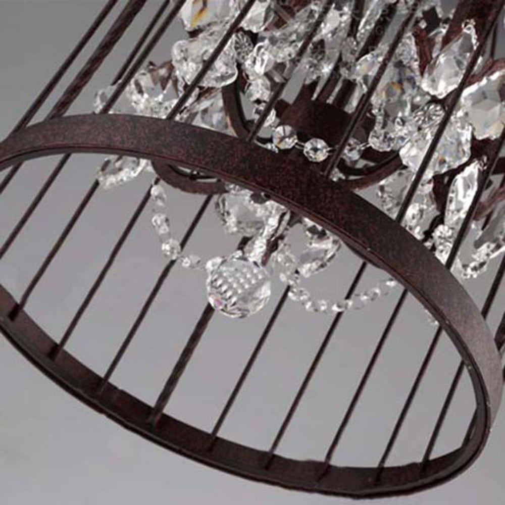 Cooley Designer Industrial Vintage Birdcage Pendant Light - Lumpaz