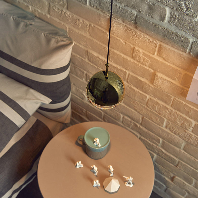 Valentina Modern Ball Metal/Glass Pendant Light, Gold/Rose Gold - Lumpaz