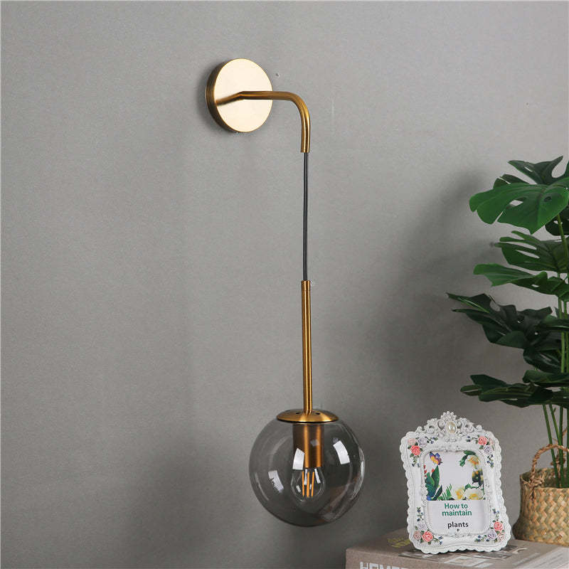 Valentina Modern LED Wall Reading Lamp Single Head, Black/Gold - Lumpaz