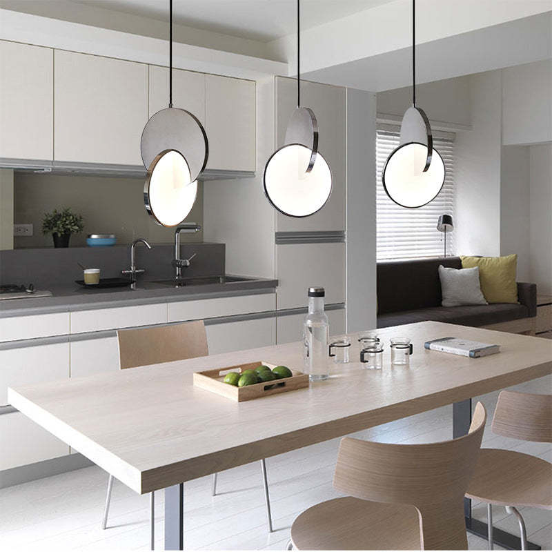 Welsh Pendant Light, Disc, Gold/Silver - Lumpaz