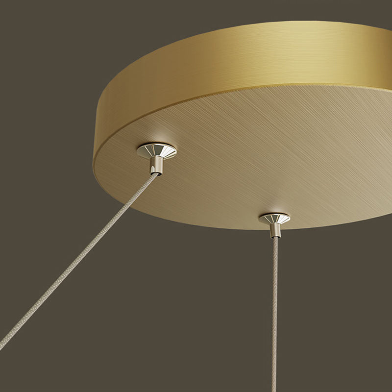 Arisha Pendant Light Curved Circle, Brass - Lumpaz