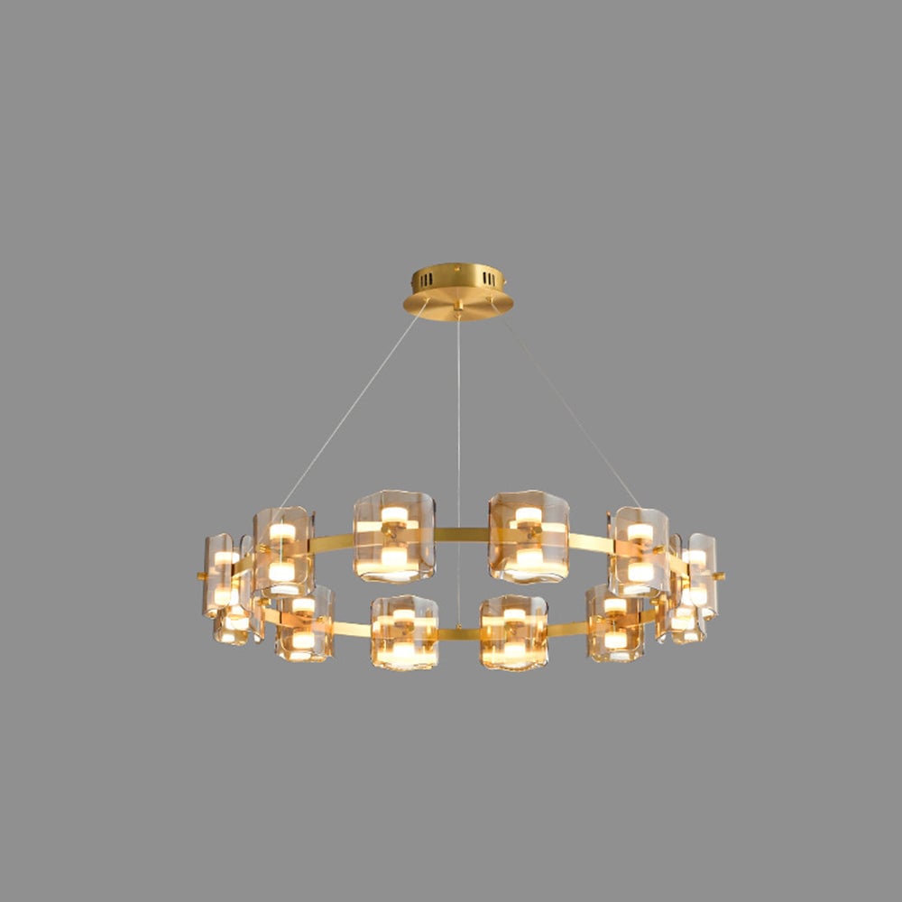 Evette Minimalist Round Metal Pendant Light,Black/Gold - Lumpaz