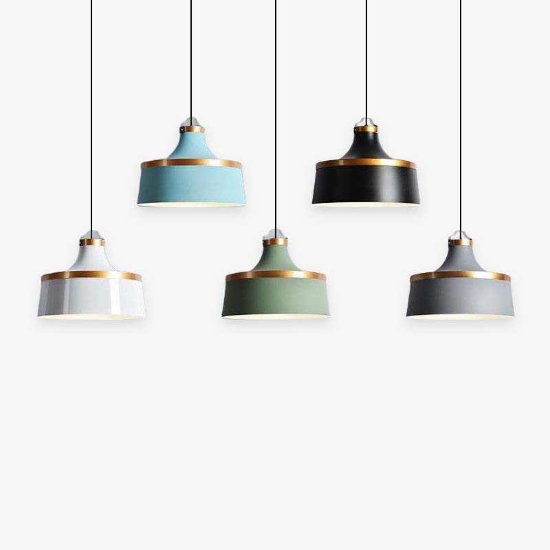 Morandi Modern Colorful Single Pendant Light, Metal Shade - Lumpaz