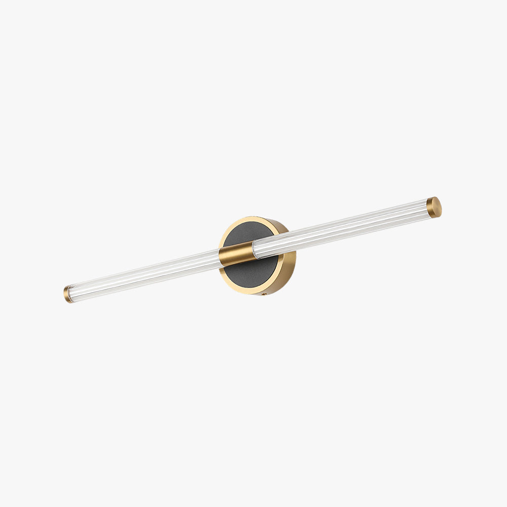 Leigh Designer Linear Mirror Front Vanity Wall Lamp, Cooper/Black - Lumpaz