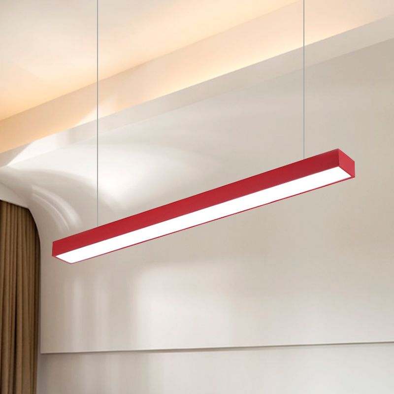 Edge Office Linear Minimalist Rectangular Pendant Light - Lumpaz