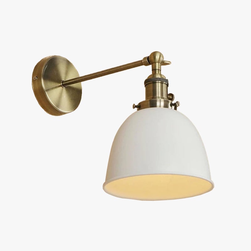 Brady Hanging Wall Lamp Retro/Vintage, Metal/LED, Black/White/Gray, Bedroom - Lumpaz