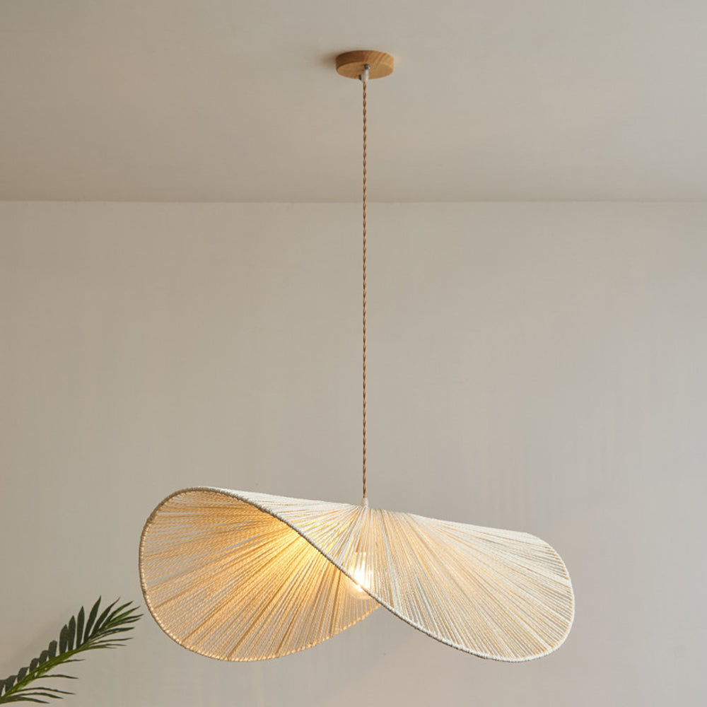 Muto Rustic Twine Pendant Light, Beige/Brown - Lumpaz
