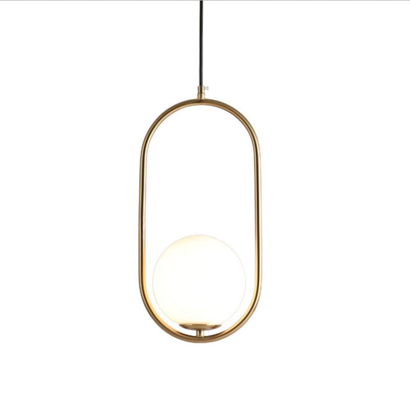 Valentina Globe Pendant Light, Gold/Black - Lumpaz