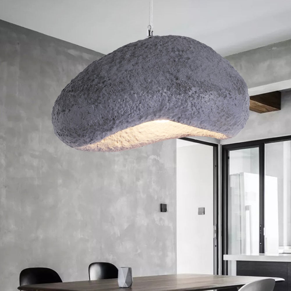 Byers Wabi Sabi Bread Shape Resin Pendant Light, 2 Color - Lumpaz