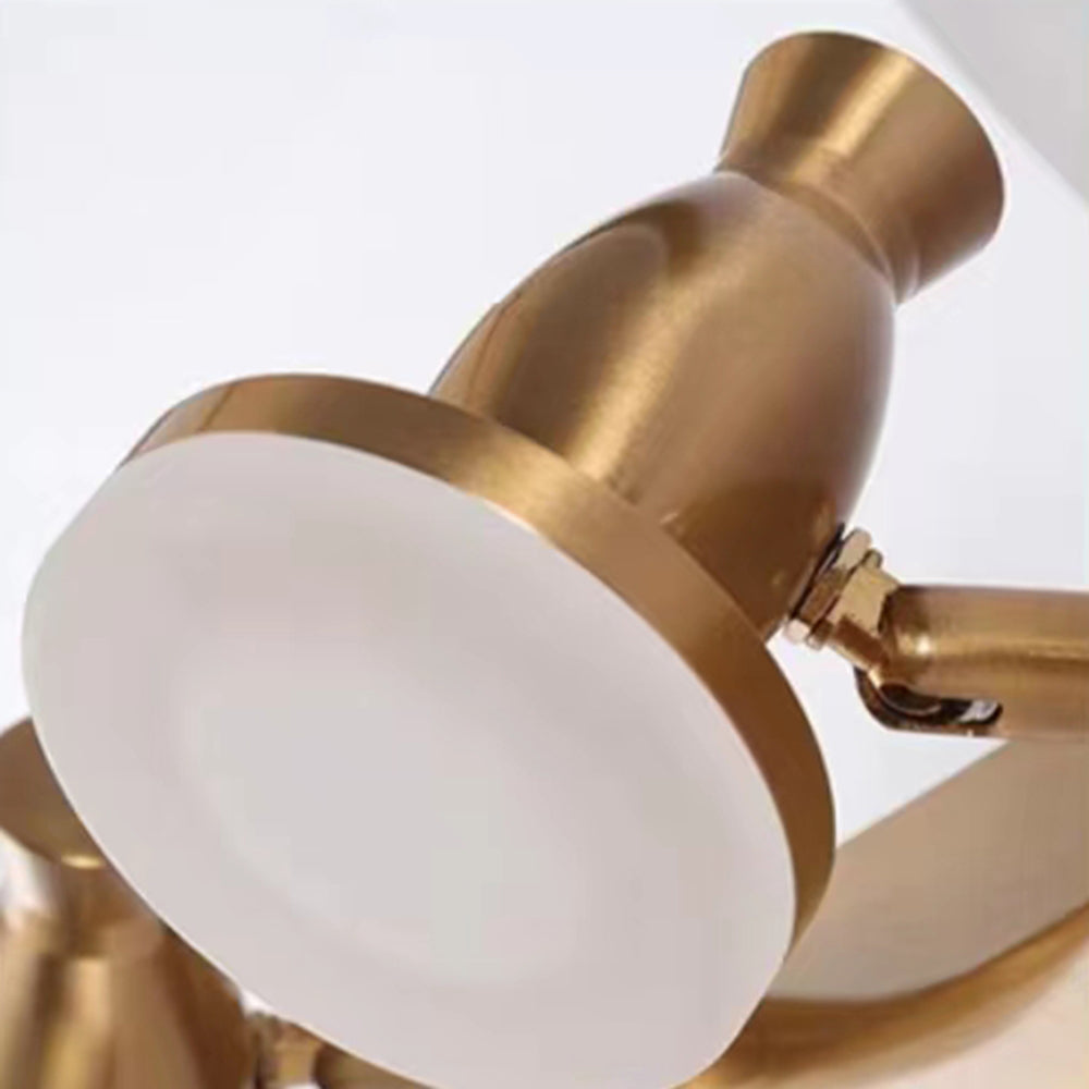 Leigh Luxury Multi Metal Mirror Front Wall Lamp, Brass - Lumpaz