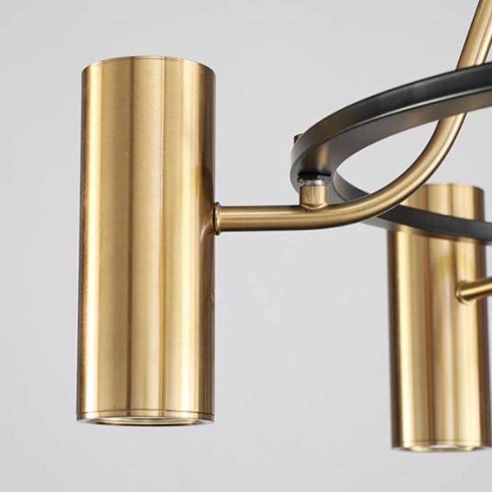 Weiss Modern Spotlight Metal Pendant Light, Gold - Lumpaz