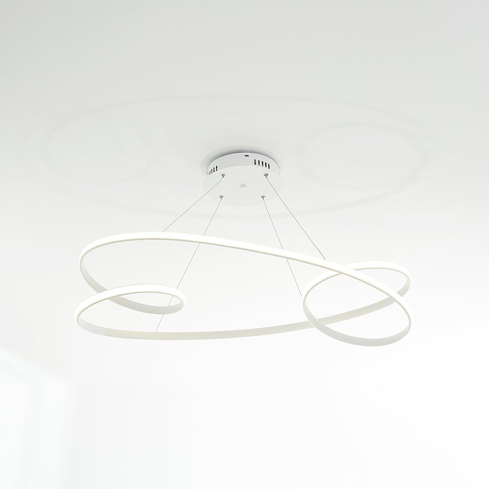 Modern Minimalist Metal Pendant Light, White/Black - Lumpaz