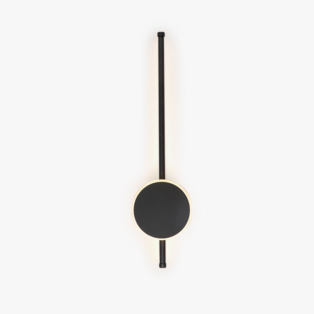 Edge Modern Round Linear Metal Wall Lamp, White/Black/Gold - Lumpaz