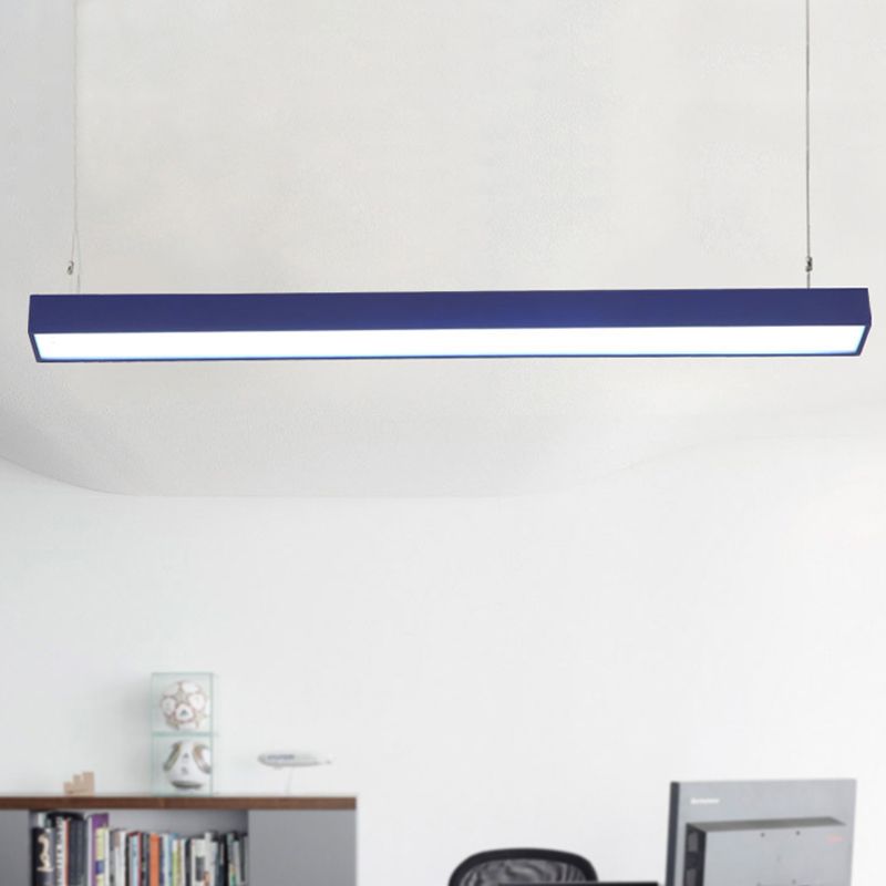 Edge Office Linear Minimalist Rectangular Pendant Light - Lumpaz