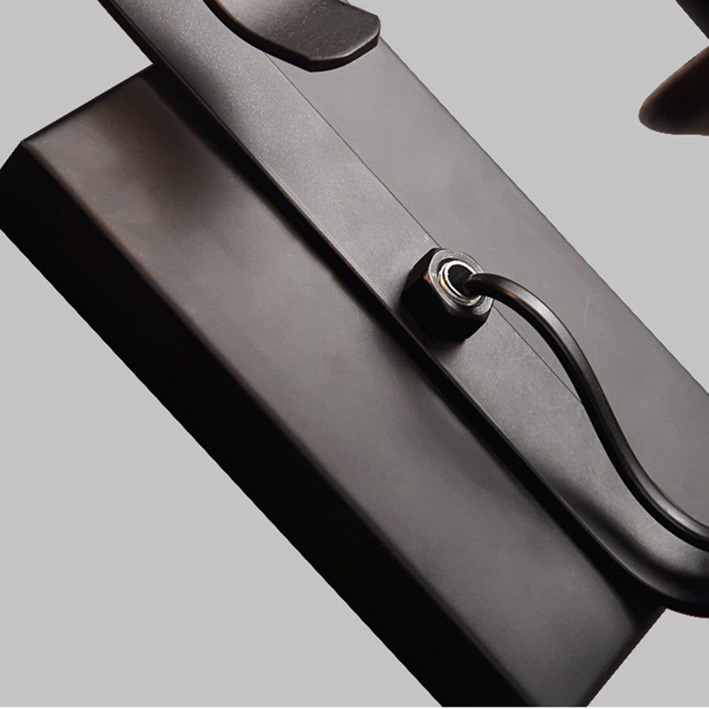 Alessio Vintage Candle Wood Metal Wall Lamp - Lumpaz