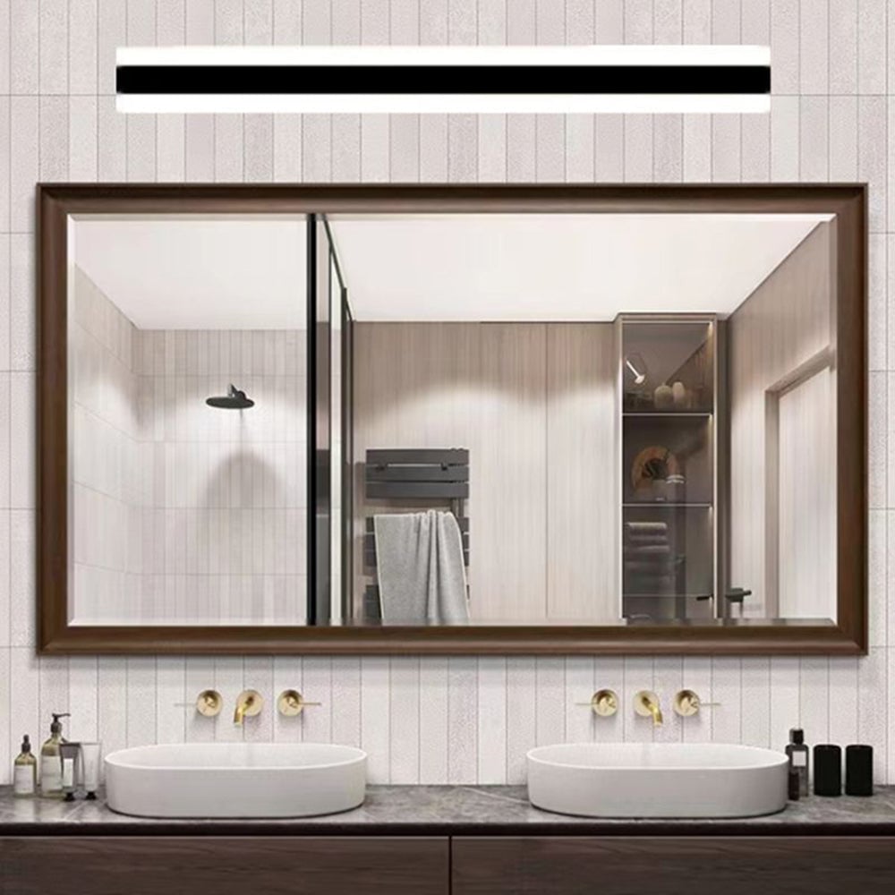 Edge Minimalist Linear Metal/Acrylic Wall Lamp, Bathroom - Lumpaz