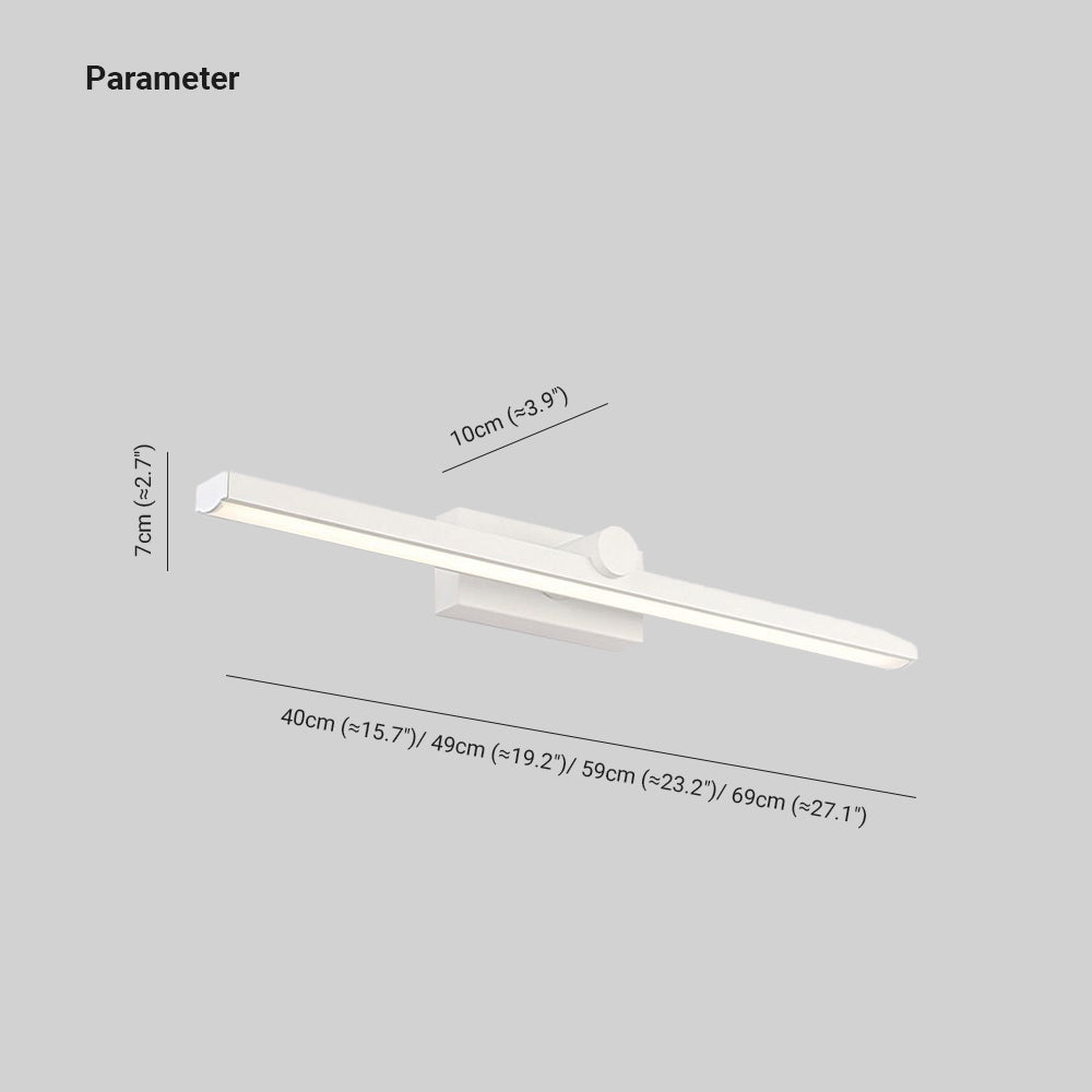 Edge Minimalist Linear Led Vanity Wall Lamp, White, Bathroom - Lumpaz