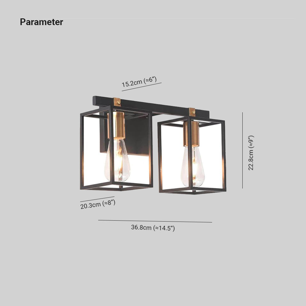 Alessio Industrial Minimalist Wall Lamp, Black, Basement - Lumpaz