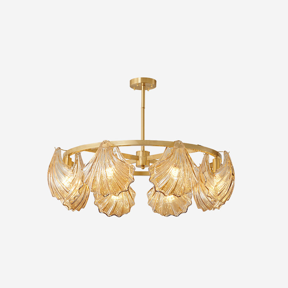 Kirsten Modern Annular Metal And Glass Pendant Light, Black/Gold - Lumpaz