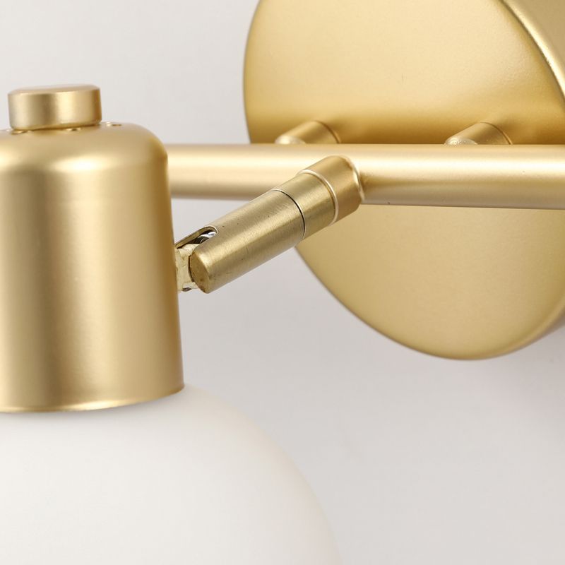 Valentina Modern Globe Metal Wall Mounted Lamps, Gold - Lumpaz