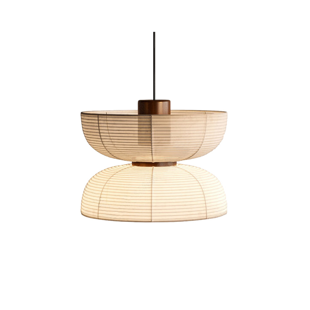 Ozawa Retro Fabric & Metal Pendant Light, 2 Style - Lumpaz