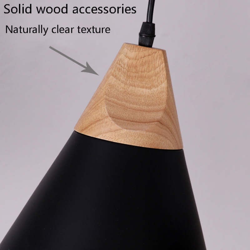 Morandi Multi-Shaped Wood And Metal Pendant Light, 6 Colors - Lumpaz