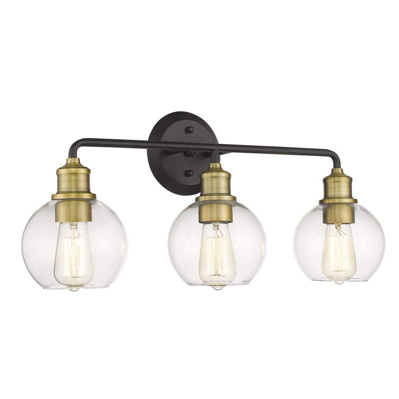 Alessio Minimalist Globe Metal/Glass Wall Lamp, 2/3 Light - Lumpaz