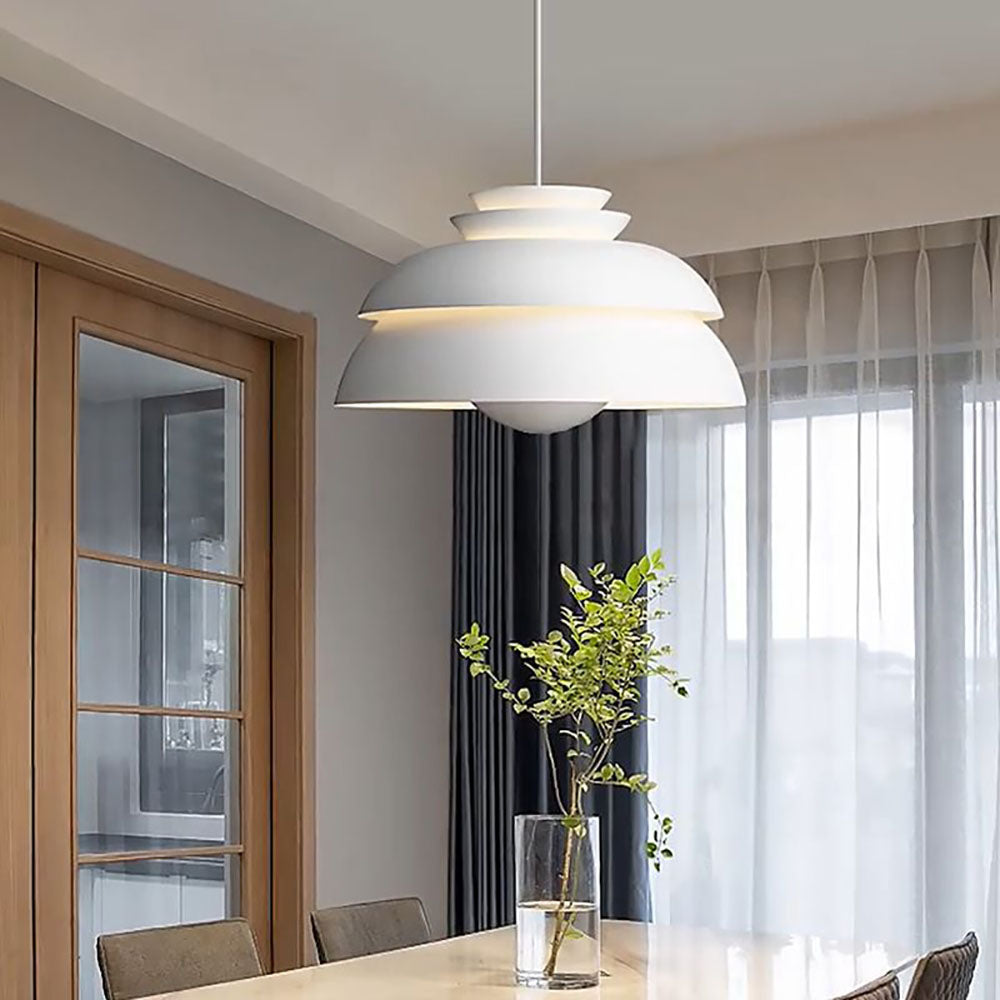 Morandi Modern White Pendant Light, Metal - Lumpaz