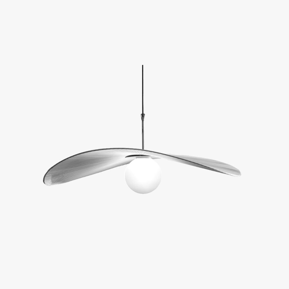 Modern LED Metal/Fabric Pendant Light Blue/White Living Room - Lumpaz