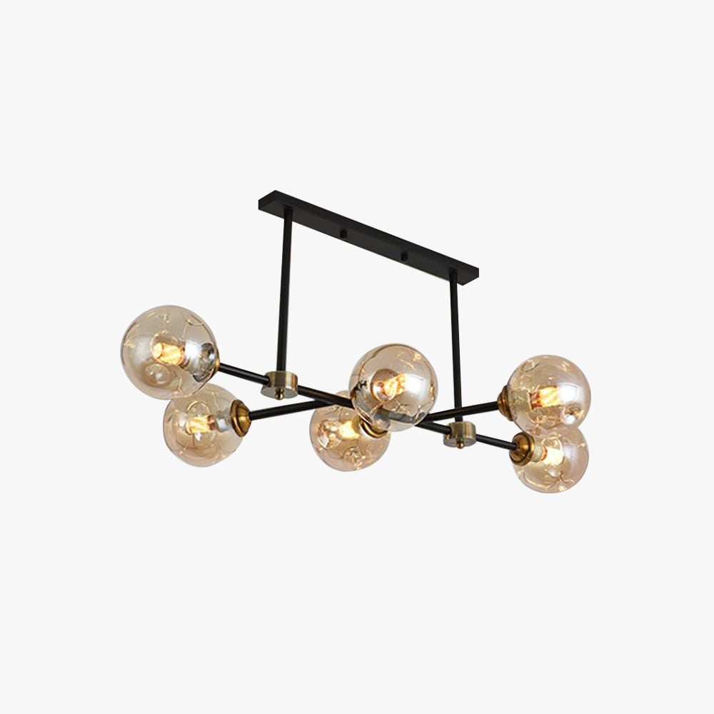 Valentina Decorative LED Glass Bubble Pendant Light, Amber - Lumpaz
