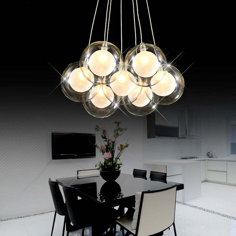 Valentina Modern Bubble Acylic Pendant Light, 5 Style - Lumpaz