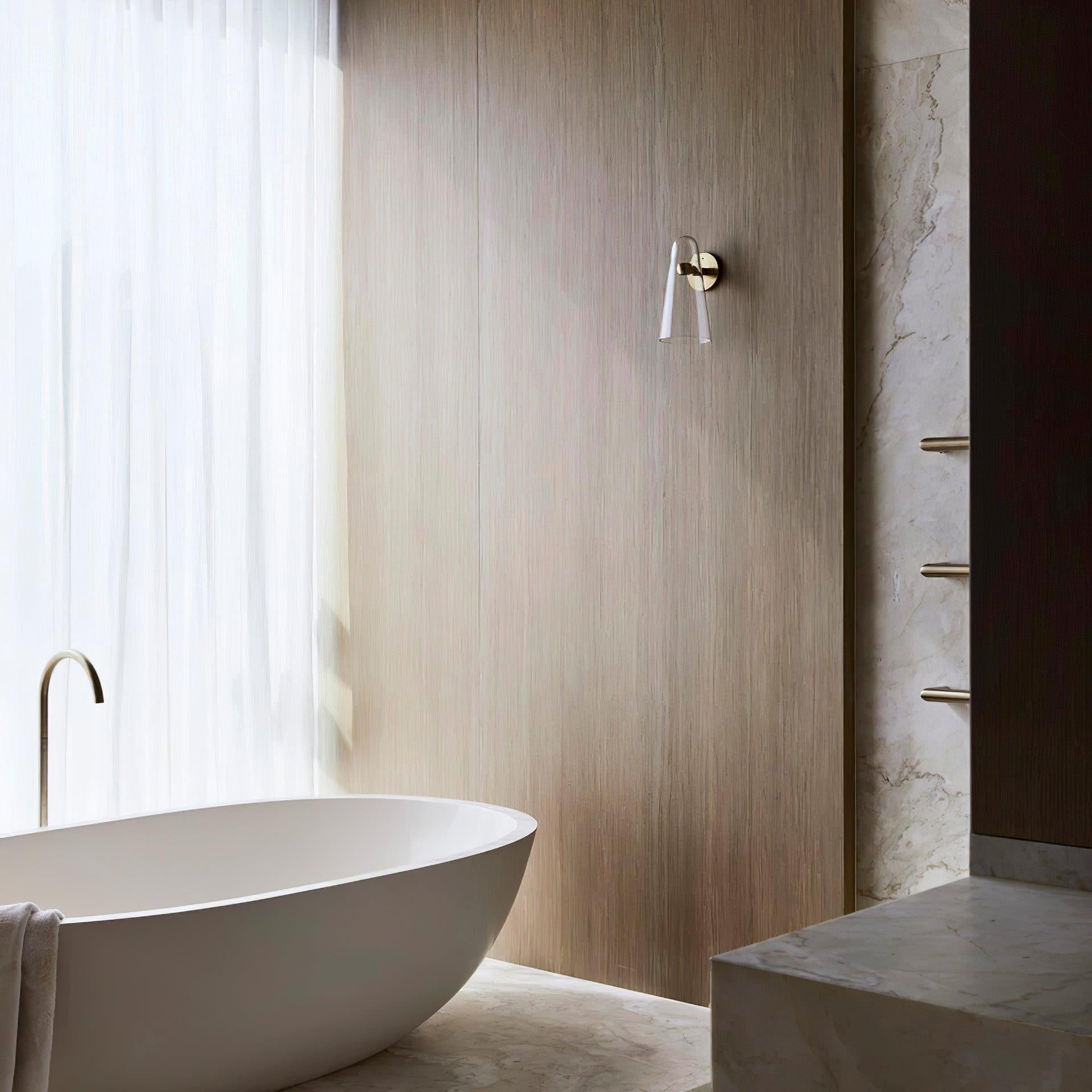 Blair Nordic Modern Wall Lamp, Glass/Metal, Living Room - Lumpaz