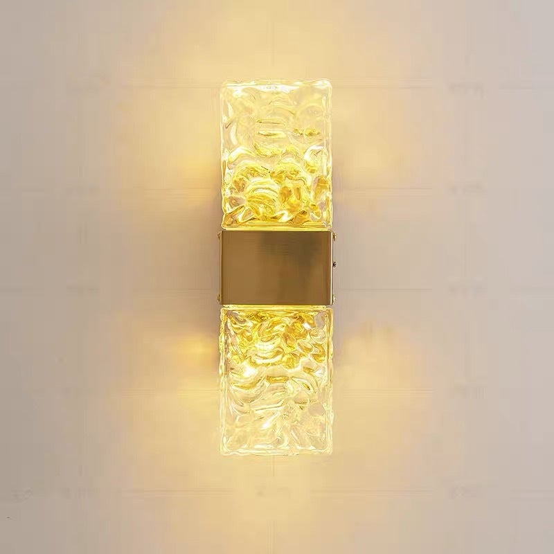 Kajetan Modern Rectangular Metal Wall Lamp, Gold - Lumpaz