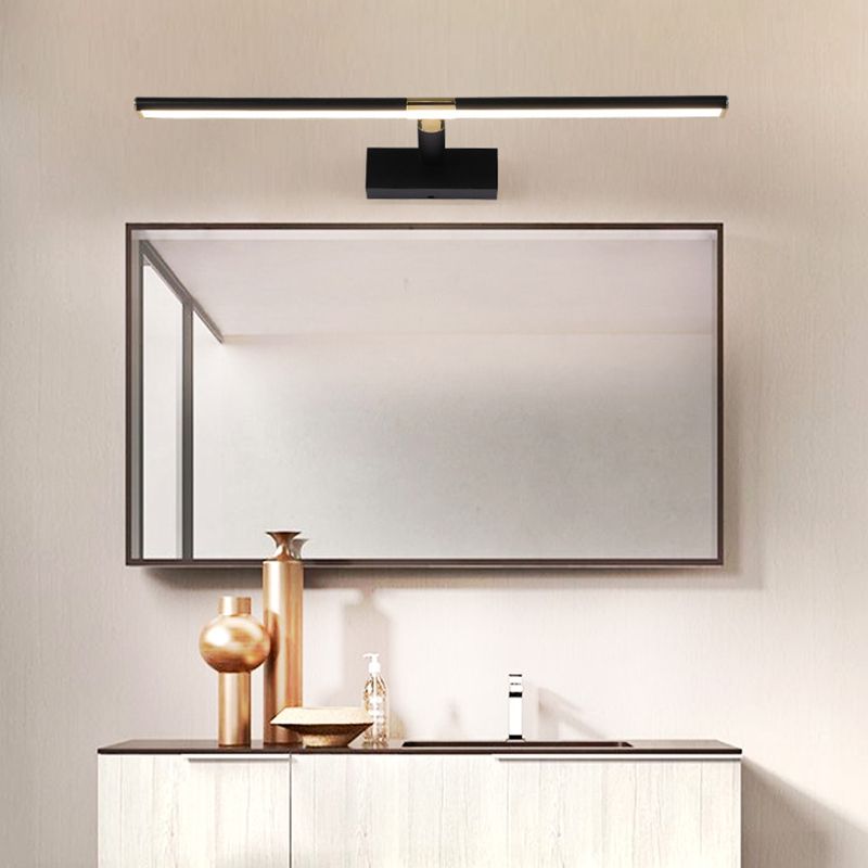 Edge Linear Mirror Front Vanity Wall Lamp, Bathroom, Black/Gold/Coffee - Lumpaz