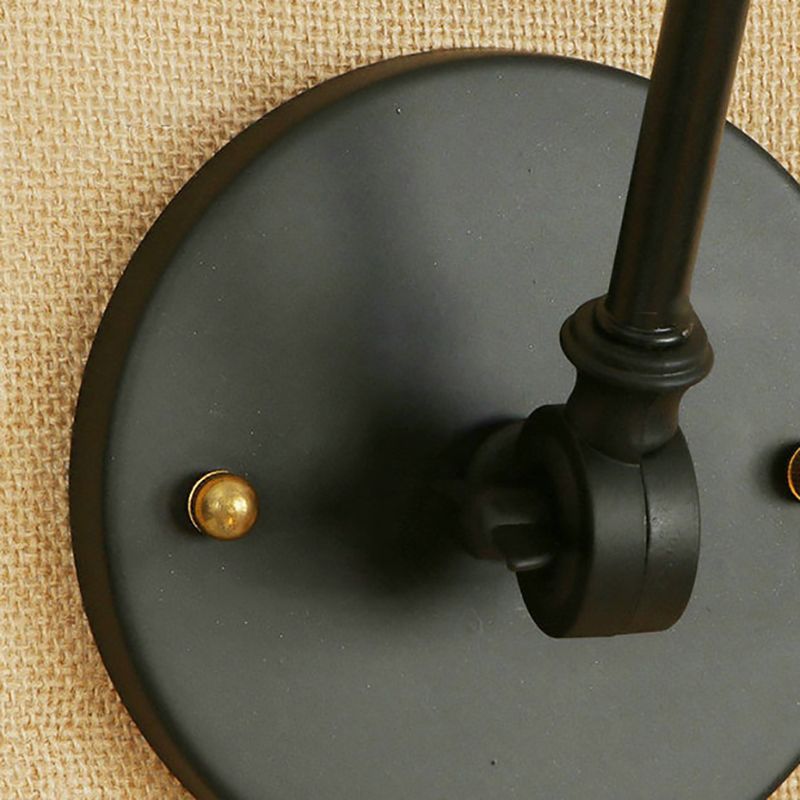 Alessio Wall Lamp Retro Saucer Lampshade Metal Adjustable 2 Color, Bedroom - Lumpaz