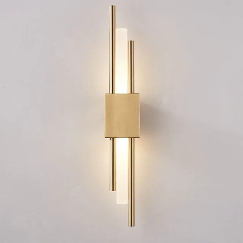 Alana Modern Metal/Marble LED Wall Lamp, Black/Gold/Green - Lumpaz