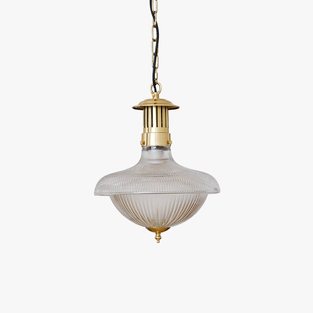 Alessio Vintage Industrial LED Pendant Light Glass Bedroom Kitchen - Lumpaz