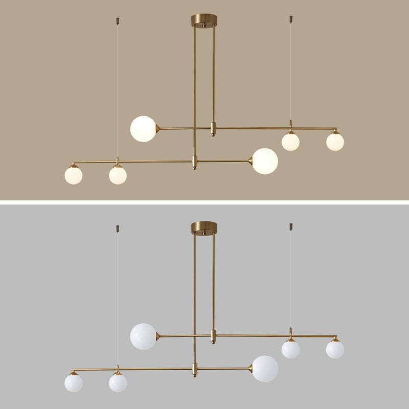 Valentina Modern Bubble Copper Pendant Light, Gold - Lumpaz