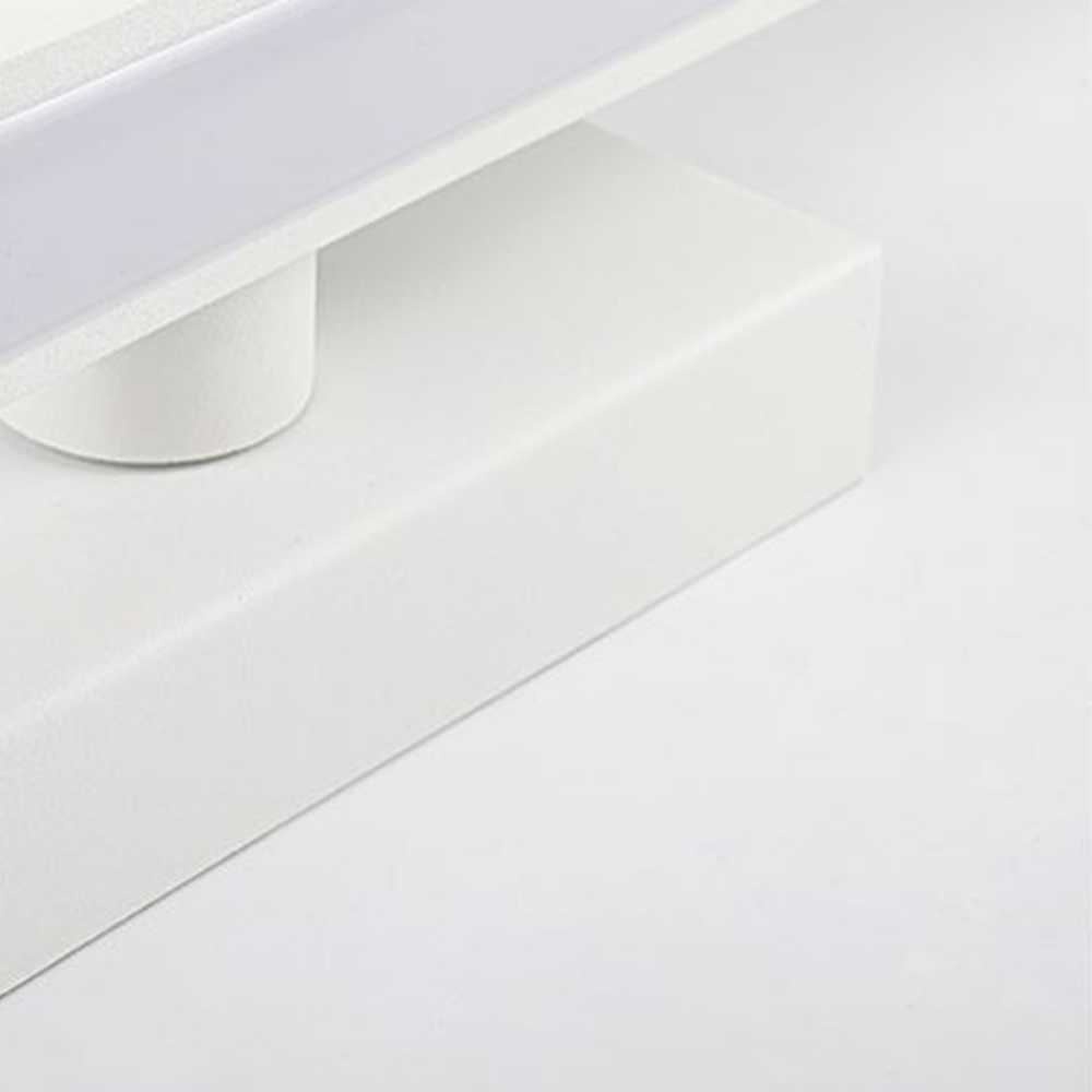 Leigh Nordic LinearMetal Mirror Front Vanity Wall Lamp, White - Lumpaz