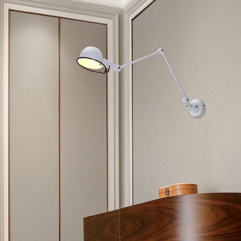Brady Wall Lamp Bowl Circle Adjustable Metal, 2 Color, Living Room - Lumpaz