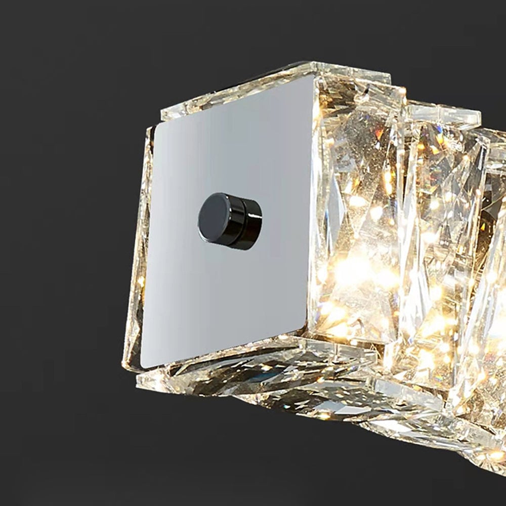 Kristy Crystal Sliver and Gold Pendant Light, Stainless Steel - Lumpaz