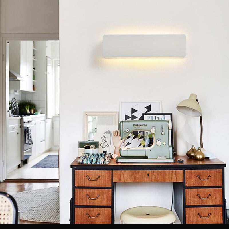 Orr LED Metal Indoor Wall Lamp Rotatable, White - Lumpaz