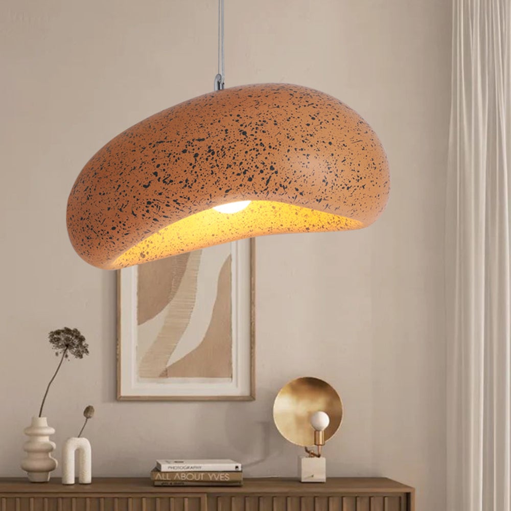 Byers Wabi Sabi Bread Shape Resin Pendant Light, 4 Color - Lumpaz