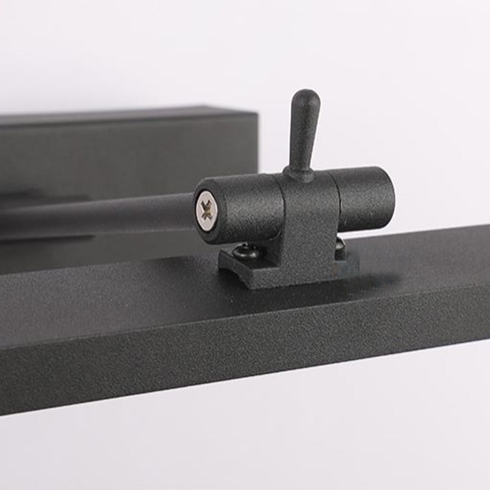 Edge Minimalist Rectangular Metal Wall Lamp, White/Black, Bathroom - Lumpaz