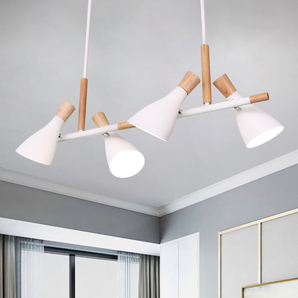 Morandi Nordic Multi Rope Wood Pendant Light, White/Green/Gray - Lumpaz