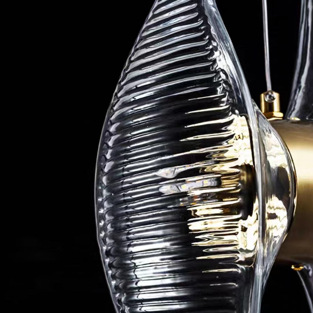 Kirsten Luxury Capiz Shell Pendant Light, Glass/Metal, Bedside/Dining Room - Lumpaz