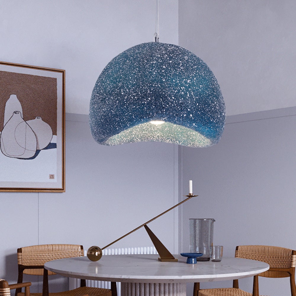 Byers Wabi Sabi Bread Shape Resin Pendant Light,  2 Color - Lumpaz