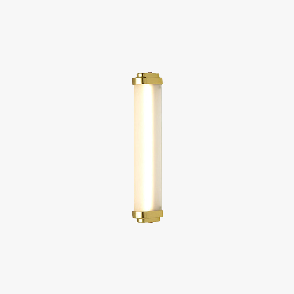 Edge Minimalist Cylindrical Metal Outdoor Wall Lamp, Black/Gold/Silver - Lumpaz