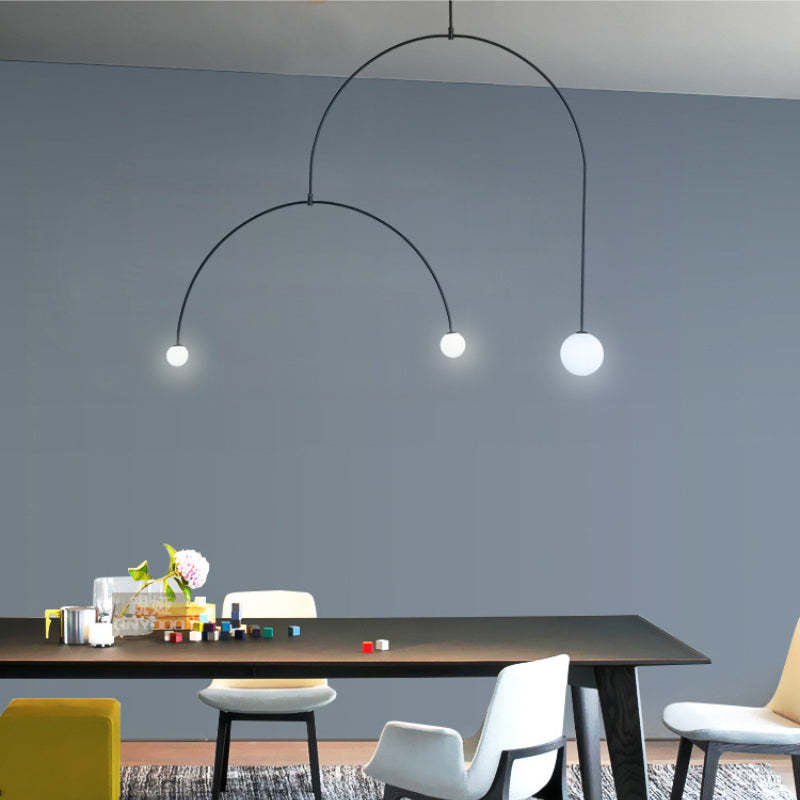 Avi Minimalist Linear Metal Pendant Light, Black - Lumpaz