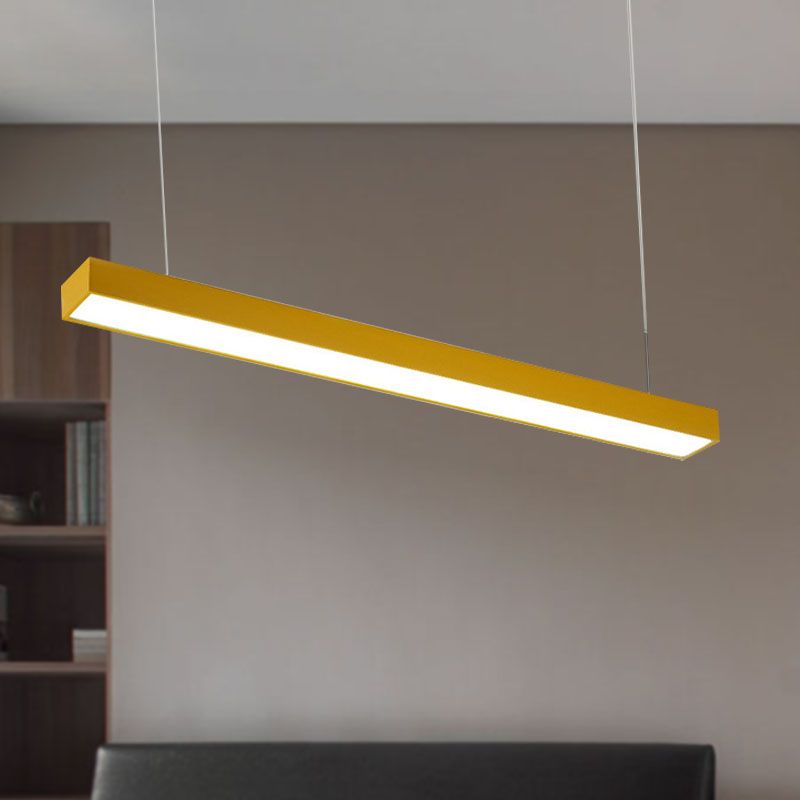 Edge Office Linear Minimalist Rectangular Pendant Light - Lumpaz
